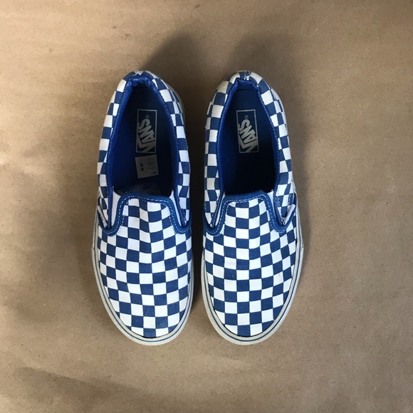 vans kids checkerboard slip on